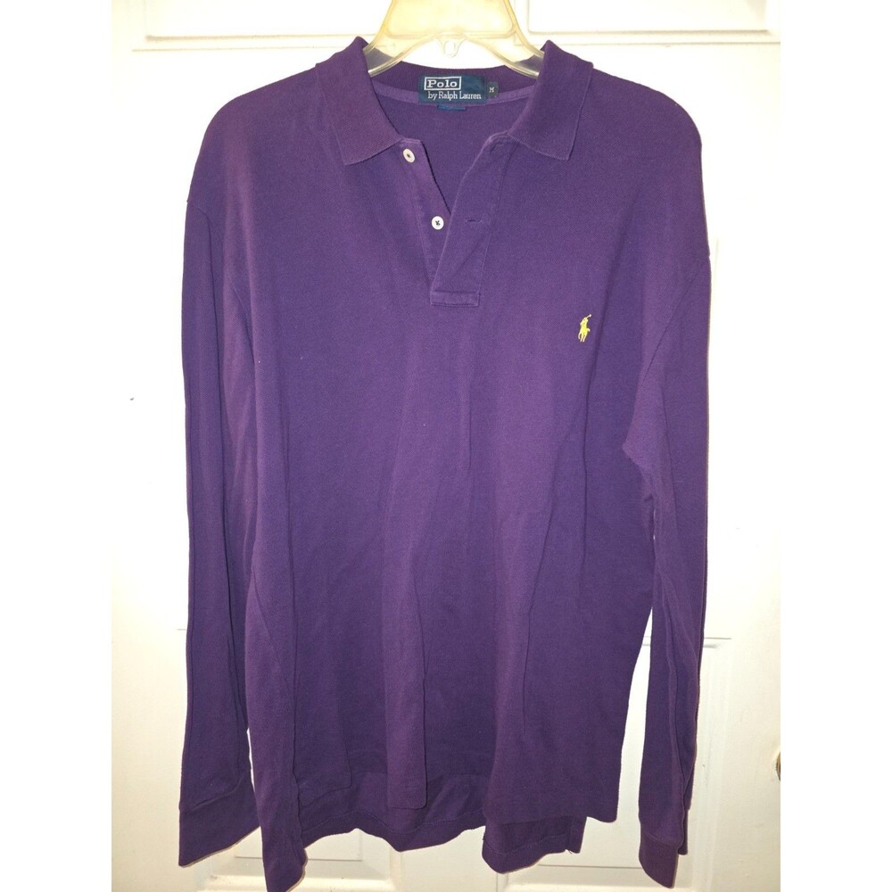Polo Ralph Lauren Mens Long Sleeve Polo Shirt Size: Med - Purple